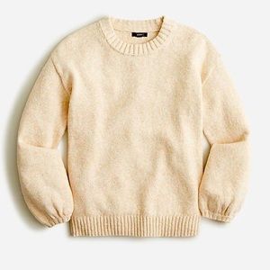 NWT J.Crew Puff Sleeve Crewneck Sweater